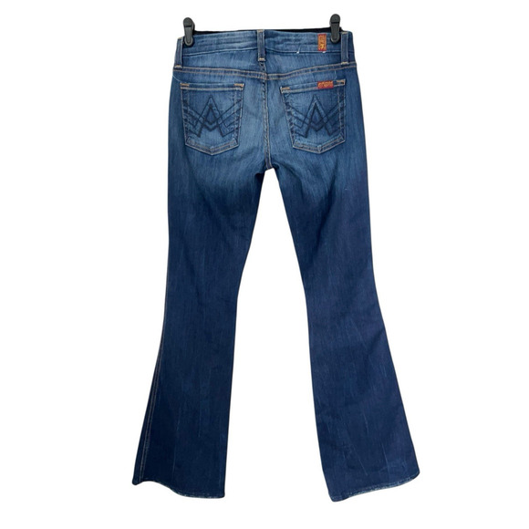 7 For All Mankind Jeans Womens 28x30 Blue Denim Pants Lexie Petite A Pocket 7FAM - Picture 4 of 14